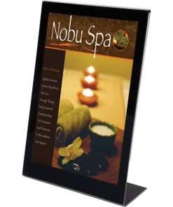 Deflecto Superior Image Bordered Sign Holder - 11" x 8.5" - 1 Each - Clear, Black