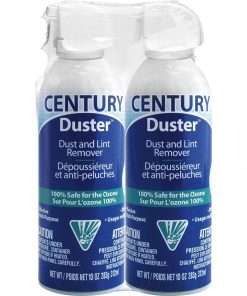 Century Gas Compressed Duster - For Home/Office Equipment - 10 fl oz - 2 / Pack - White