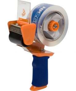 Duck Brand Brand Bladesafe Antimicrobial Tape Gun with Tape - Holds Total 1 Tape(s) - 3" Core - Adjustable Tension Mechanism, Soft Grip, Retractable Blade - Plastic, Metal - Orange - 1 / Pack