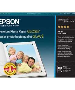 Epson Premium Inkjet Photo Paper - White - 92 Brightness - 97% Opacity - 4" x 6" - 68 lb Basis Weight - High Gloss - 100 / Pack