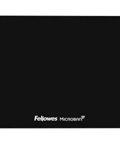 Fellowes Microban&reg; Ultra Thin Mouse Pad - Black - 7" x 9" x 0.06" Dimension - Black - 1 Pack