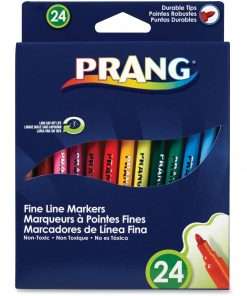 Dixon Fine Line Markers - Fine Marker Point - 2 mm Marker Point Size - Assorted - 24 / Set