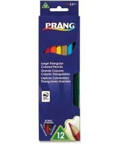 Dixon Triangular Woodcase Pencil - 5.5 mm Lead Diameter - Assorted Lead - Assorted Wood Barrel - 12 / Set