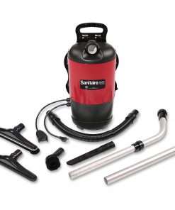 BISSELL Backpack Vacuum - 1400 W Motor - 1380 W Air Watts - 1.50 gal - 12" Cleaning Width - 50 ft Cable Length - 897.7 gal/min - 12 A - Red