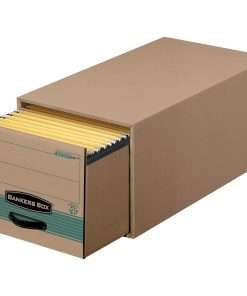 Recycled Stor/Drawer&reg; Steel Plus&trade; - Letter - Internal Dimensions: 12.50" Width x 23.25" Depth x 10.38" Height - External Dimensions: 14" Width x 25.5" Depth x 11.5" Height - Media Size Supported: Letter - Heavy Duty - Stackable - Fiberboard, Steel, Plastic - Kraft, Green - For File - Recycled - 6 / Carton