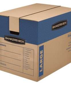 SmoothMove&trade; Prime Moving Boxes, Large - Internal Dimensions: 18" Width x 24" Depth x 18" Height - External Dimensions: 18.3" Width x 25" Depth x 19" Height - Locking Tab, Lid Lock Closure - Cardboard - Kraft - Recycled - 6 / Carton