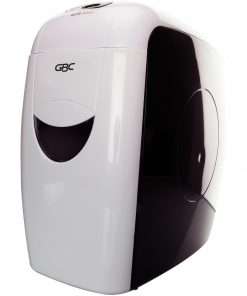 GBC Style+ Super Cross-Cut Shredder - Non-continuous Shredder - Super Cross Cut - 7 Per Pass - for shredding Paper, Credit Card, Paper Clip, Staples - 0.250" x 1" Shred Size - P-4 - 9 ft/min - 9" Throat - 6 Minute Run Time - 30 Minute Cool Down Time - 3.30 gal Wastebin Capacity - Off White, Black