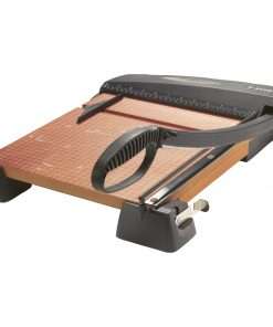 X-Acto 12" Heavy-Duty Wood Base Trimmer - 1 x Blade(s)Cuts 12Sheet - 12" Cutting Length - 3.5" Height x 14.3" Width x 23" Depth - Steel Cutting Head, Wood Base - Brown, Black