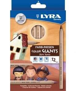 Lyra Color-Giants Skin Tone Colored Pencils - 6.3 mm Lead Diameter - Assorted Lead - 12 / Set