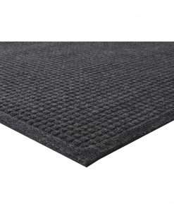 Genuine Joe EcoGuard Indoor Wiper Floor Mats - Indoor - 72" Length x 48" Width - Plastic, Rubber - Charcoal Gray