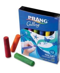 Dixon Prang Freart Oversized Chalk - 4" Length - 1" Diameter - Assorted - 12 / Box