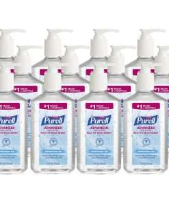 PURELL&reg; Hand Sanitizer Gel - 12 fl oz (354.9 mL) - Pump Bottle Dispenser - Hand - Clear - 12 / Carton
