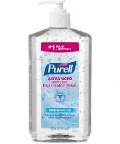 PURELL&reg; Advanced Hand Sanitizer - Clean Scent - 20 fl oz (591.5 mL) - Pump Bottle Dispenser - Kill Germs - Hand, Skin - Clear - Paraben-free, Phthalate-free, Preservative-free, Anti-irritant, Triclosan-free - 1 Each