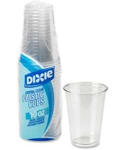 Georgia-Pacific Crystal Clear Plastic Cups - 10 fl oz - 25 / Pack - Clear - Plastic - Cold Drink, Breakroom