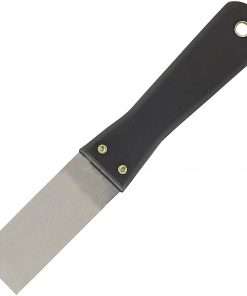 Great Neck Stiff Blade Putty Knife - 1.25" Blade - Black Plastic Handle - Durable