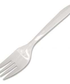 Dart Style Setter Medium-weight Plastic Cutlery - 1000/Carton - Fork - Disposable - Polypropylene - White