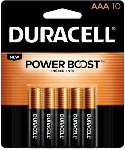 Duracell Coppertop Alkaline AAA Battery - MN2400 - For Multipurpose - AAA - 1.5 V DC - 10 / Pack
