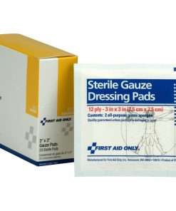 First Aid Only 3"x3" Gauze Pads Dispenser Box - 3" x 3" - 20/Box