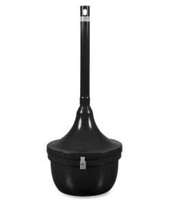 Ex-Cell Kaiser Smokers Oasis Cigarette Receptacle - 4.50 gal Capacity - 39" Height x 16" Width x 16" Depth - Black - 1 Each