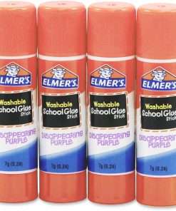 Elmer's Washable Nontoxic Glue Sticks - 0.24 oz - 4 / Pack - Purple