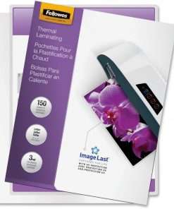 Fellowes ImageLast Jam-Free Premium Thermal Laminating Pouches - Sheet Size Supported: Letter - Laminating Pouch/Sheet Size: 9" Width x 3 mil Thickness - for Document - Durable, UV Resistant, Fade Resistant, Jam-free - Clear - 150 / Pack