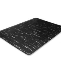 Genuine Joe Marble Top Anti-fatigue Floor Mats - Office, Bank, Cashier's Station, Industry - 60" Length x 36" Width x 0.50" Thickness - Black Marble