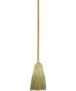 Genuine Joe GJO58563, Janitor Lobby Blend Broom, 1 Each, Nickel - 11" Fiber Bristle - 56" Handle Length - Wood Handle - 1 Each