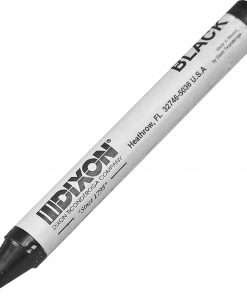 Dixon Long-Lasting Marking Crayons - 5" Length - 0.6" Diameter - Black - 1 Dozen