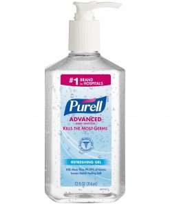 PURELL&reg; Advanced Hand Sanitizer Gel - Clean Scent - 12 fl oz (354.9 mL) - Pump Bottle Dispenser - Kill Germs - Multipurpose - Clear - Triclosan-free, Paraben-free, Phthalate-free, Preservative-free, Anti-irritant - 1 Each