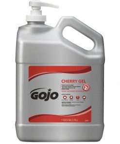 Gojo&reg; Cherry Gel Pumice Hand Cleaner - Cherry Scent - 1 gal (3.8 L) - Pump Bottle Dispenser - Dirt Remover, Grease Remover, Oil Remover, Paint Remover, Tar Remover - Hand, Skin, Arm - Red - Heavy Duty, pH Balanced, Pleasant Scent - 1 Each