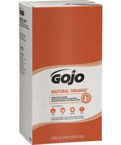 Gojo&reg; NATURAL ORANGE Pumice Hand Cleaner - Citrus Scent - 1.3 gal (5 L) - Bottle Dispenser - Oil Remover, Dirt Remover, Grease Remover, Soil Remover - Hand - White - Fast Acting - 1 Each
