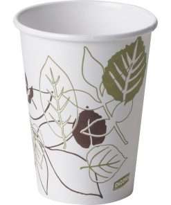 Dixie Pathways Paper Hot Cups by GP Pro - 12 fl oz - 50 / Pack - White - Paper - Hot Drink
