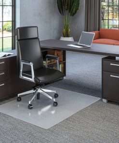 Deflecto EconoMat Chair Mat - Carpeted Floor - 53" Length x 45" Width x 62.5 mil Thickness - Rectangle - Polycarbonate - Clear