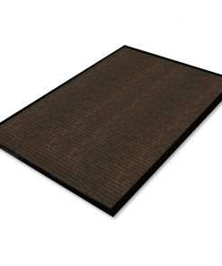 Genuine Joe Gold Dual-Rib Hard Surface Floor Mat - Hard Floor - 72" Length x 48" Width - Polypropylene, Vinyl - Chocolate