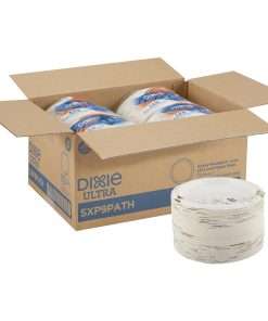 Dixie Ultra&reg; Pathways Heavyweight Paper Plates by GP Pro - 125 / Pack - Microwave Safe - White - Paper Body - 4 / Carton