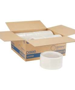 Dixie 8-1/2" Medium-weight Paper Plates by GP Pro - 125 / Pack - Pathways - Microwave Safe - White - Paper Body - 4 / Carton