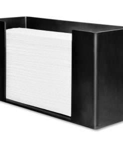 Genuine Joe Folded Paper Towel Dispenser - C Fold, Multifold Dispenser - 6.8" Height x 11.5" Width x 4.1" Depth - Acrylic - Black - Wall Mountable - 1 Each