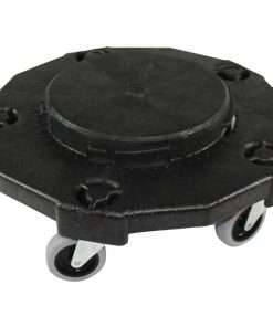 Genuine Joe Round Dolly, 1 Each, Black - 5 Casters - 3" Caster Size - Resin - Black - 1 Each