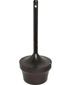 Genuine Joe 4.25 Gal Fire-safe Smoking Receptacle - 4.25 gal Capacity - Fire-Safe, Powder Coated, Weather Resistant, Handle, Sturdy, Durable, Long Lasting - 37" Height x 16" Width - Galvanized Steel - Bronze - 1 Each