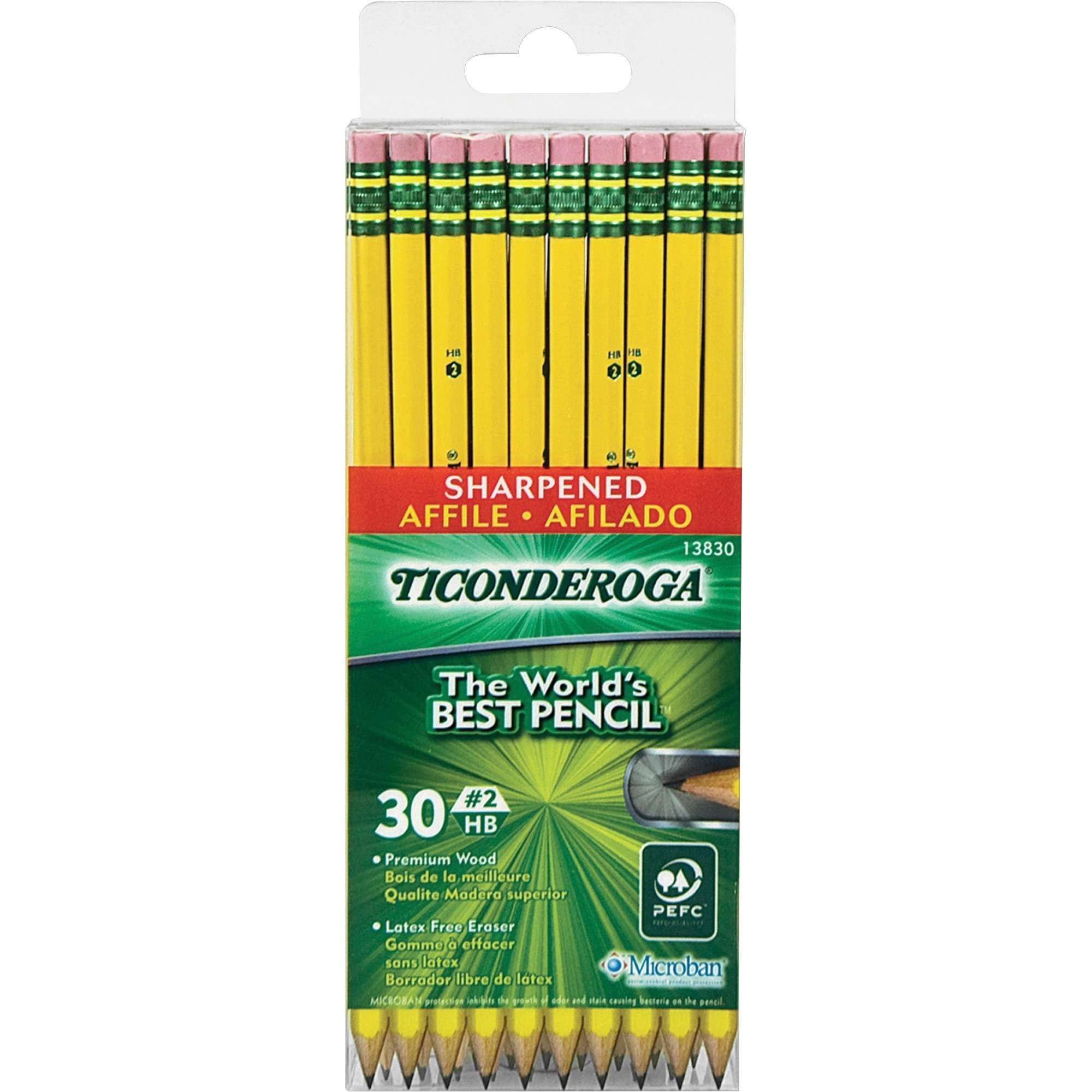Ticonderoga Presharpened No. 2 Pencils - #2 Lead - Yellow Cedar Barrel ...