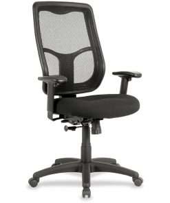 Eurotech europa High-Back Executive Chair - Black Fabric Seat - 1 Each
