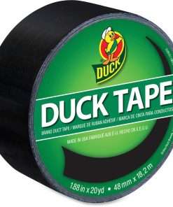 Duck Brand Brand Color Duct Tape - 20 yd Length x 1.88" Width - 1 / Roll - Black