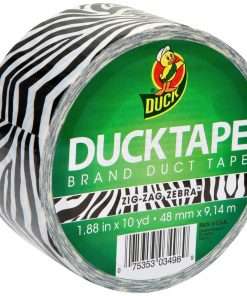 Duck Brand Brand Printed Design Color Duct Tape - 10 yd Length x 1.88" Width - 1 / Roll - Zebra
