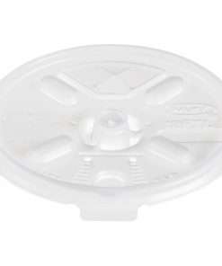 Dart Lift-n-Lock Coffee Cup Clear Lids - Dome - Plastic - 100 / Carton - White, Translucent
