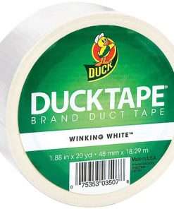 Duck Brand Brand Color Duct Tape - 20 yd Length x 1.88" Width - 1 / Roll - White