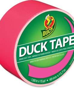 Duck Brand Color Duct Tape - 15 yd Length x 1.88" Width - 1 / Roll - Pink