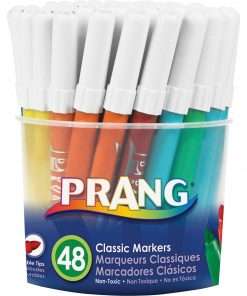 Prang Classic Bullet Tip Art Markers - Bullet Marker Point Style - Assorted - 48 Pack