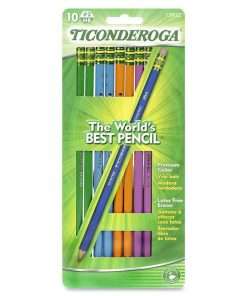 Ticonderoga No. 2 HB pencils - #2 Lead - Graphite Lead - Assorted Wood Barrel - 10 / Pack