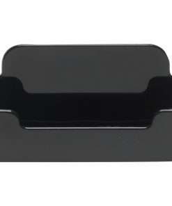 Deflecto Single Business Card Holder - 1.8" x 3.9" x 1.4" x - Plastic - 1 Each - Black