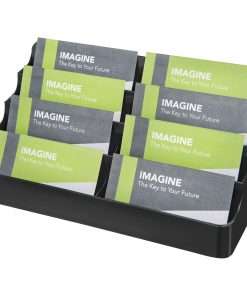 Deflecto Sustainable Office Business Card Holder - 3.9" x 7.9" x 3.6" x - Plastic - 1 Each - Black